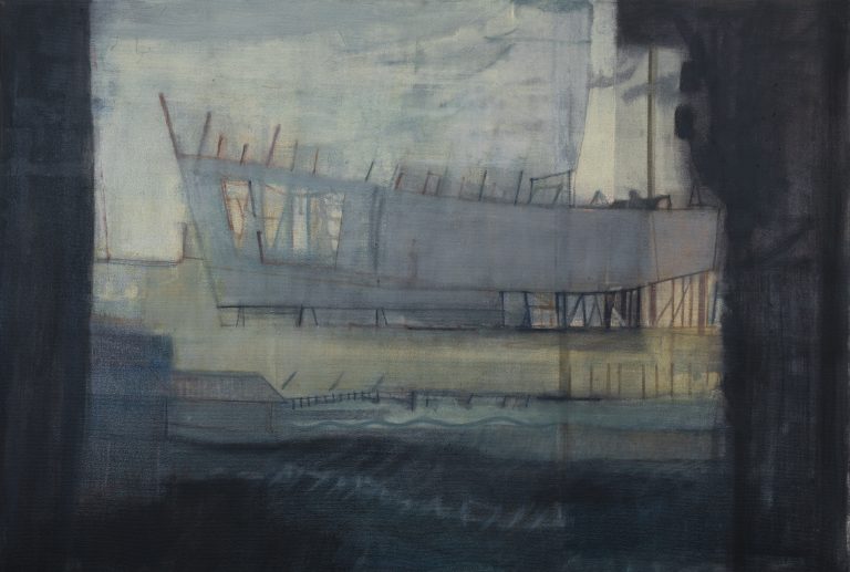 I Dream of a Ship Which Might Save Me, 2023, Mixed media on canvas, 95 x 140 cm, R14000